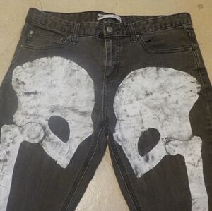 Hand-painted Skeleton Jeans